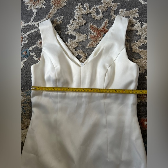 BCBG Max Azria Ivory Sheath Wedding Cocktail Dress Size XS - Picture 8 of 14